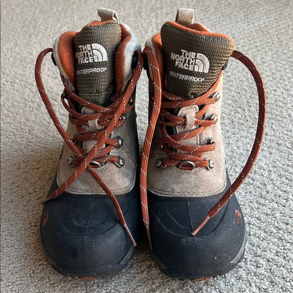 The North Face Kids Waterproof Boots - Tan and Black